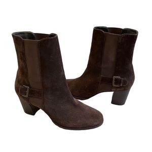 Cole Haan D25458 Callan Brown Suede Mid Calf Boots